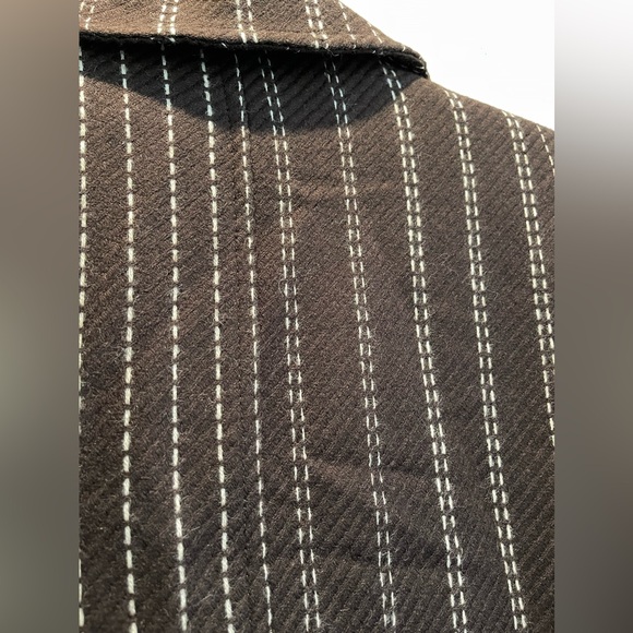 VINTAGE Stich Print Wool Coat from BYE - Picture 5 of 6